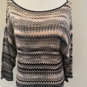 Missoni Metallic Zigzag Open-Back Knit Top – Size 40 (US 4)